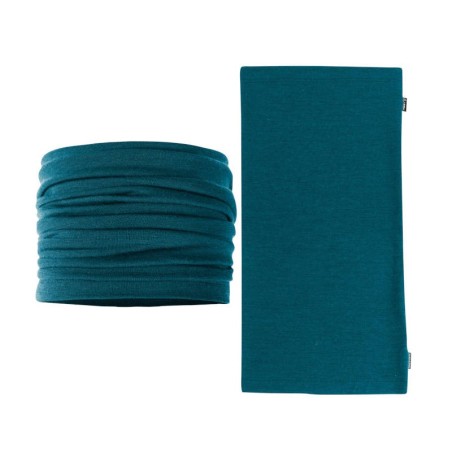 Cache-cou Löffler Mulrifunctional Merino Tube corail bleu